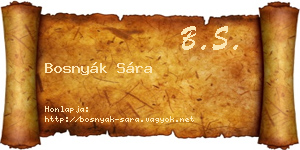 Bosnyák Sára névjegykártya